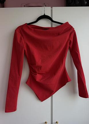 Красный лонг zara