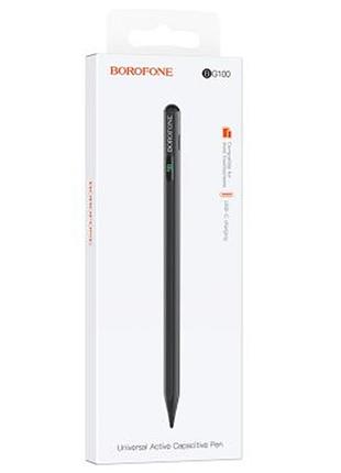 Стилус borofone bg100 universal active capacitive pen with digital display 2