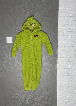 Волохате кігурумі суцільна піжама грінч grinch на хлопчика 5-6р