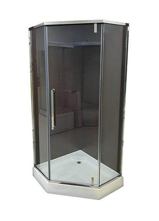Душевая кабина veronis kn-16-01 с поддоном хром 100х100х204