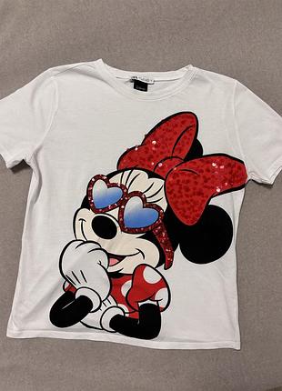 Футболка zara disney minnie mouse