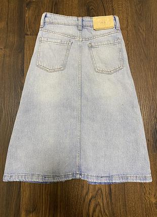 Юбка джинсовая zara 4