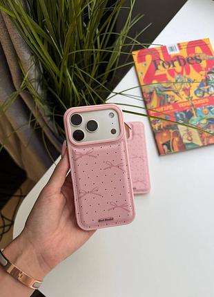 Чохол iphone pink leather v1  арт ch00008