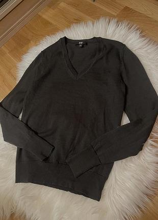 Джемпер 100% шерсть uniqlo