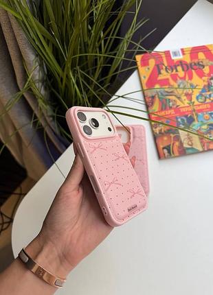 Чохол iphone pink leather v1 арт ch00008