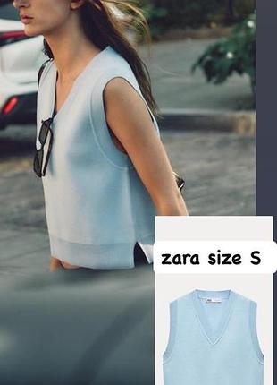 Фірмова вʼязана жилетка з віскози бренд zara розмір с