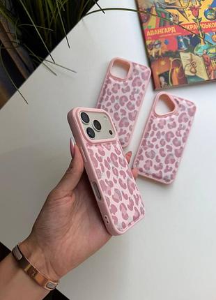 Чохол iphone pink leather сamo арт ch00009