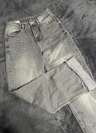 Джинси zara 38 сірі wide lag