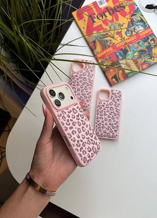 Чехол iphone pink leather сamo v1 арт ch00010