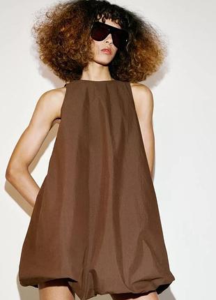 Короткое платье баллон женский от zara