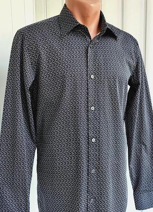 Сорочка чоловіча, дизайнерська hugo boss. оригінал. slim fit. розмір s.