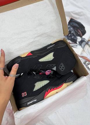 ✔️ nike jordan 5 black red gore tex
