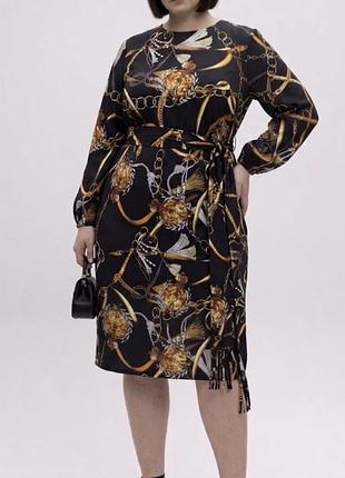 Вільна ділова жіноча сукня туніка з довгим рукавом великий розмір 4xl shein