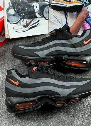 ✔️ nike air max 95 black grey orange