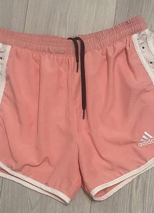 Оригінальні спортивні шорти adidas рідкісна лімітована серія у гарному ніжно-рожевому (персиковому) кольорі.