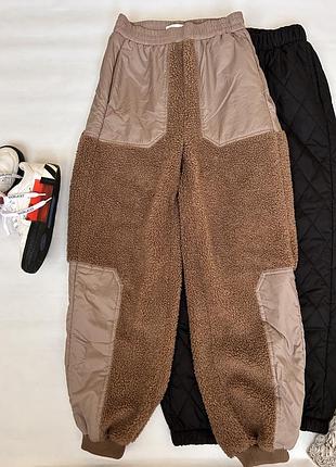 Брюки утепленные тедди h&amp;m.