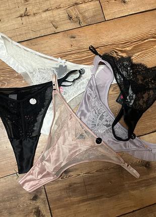 Трусики noir р xl бразилиана ,стринги кружевные