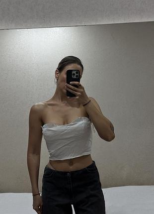 Топ корсет зі стразами zara