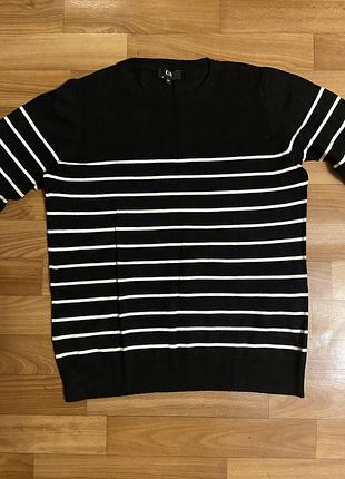 Чёрная кофта лонгслив водолазка c&a