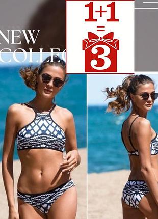 1+1=3 купальник роздільний принт seafolly