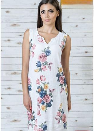💯%льняне з кишенями плаття 👗 італія