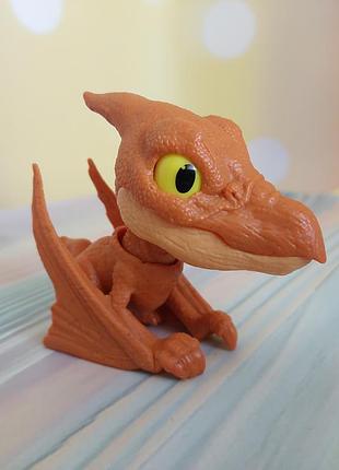 Мини-фигурка птеранодона из серии jurassic world mighty little biters pteranodon от компании mattel