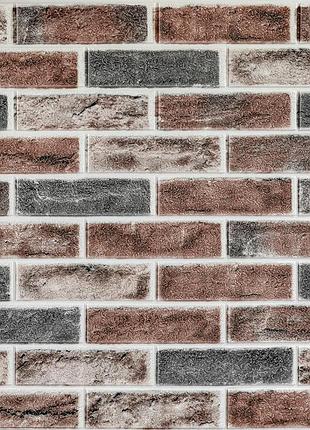 Самоклеющаяся 3d панель под кирпич клинкер оранжевый 700x700x3,5мм (414) sw-00000769
