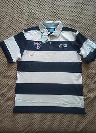 Футболка поло мерч 2015 rugby union canterbury world cup