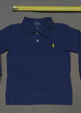 Плечі 25 см ralph lauren size 2/2т  синє  поло  з довгим рукавом 
100% cotton