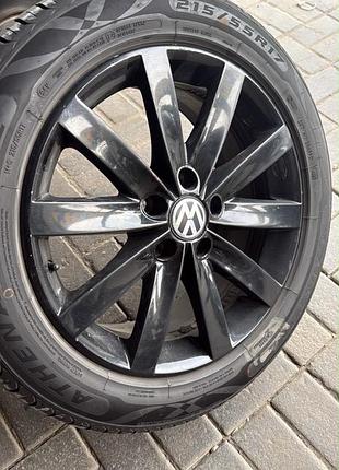 Диски r17 vw легкосплавні, чорні, глянцеві