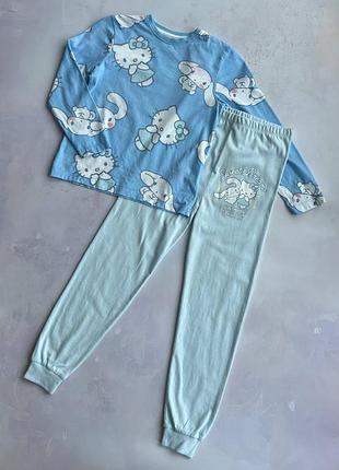 Піжама на дівчинку демісезонна cinnamoroll/hello kitty primark р.122 см (6-7 років)