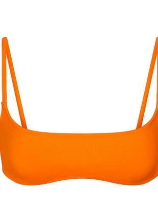 Оранжевый топ бикини skims swim micro scoop скимс купальник верх от купальника