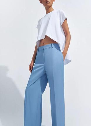 Брюки голубые zara,брюки голубые zara