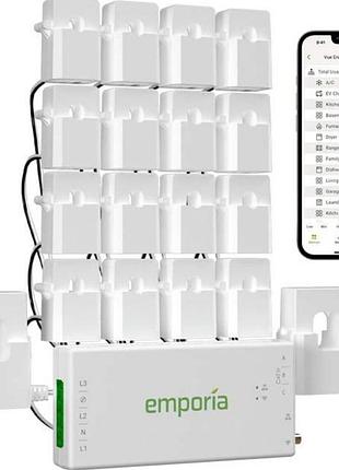 Смарт-система мониторинга электроэнергии emporia vue gen 2 smart home energy monitor на 16 датчиков (трансформаторов тока ct) -emporia energy