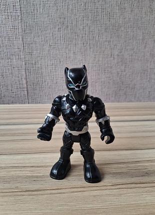 Коллекционная фигурка черной пантеры (black panther) marvel super hero adventures от бренда hasbro (playskool heroes)