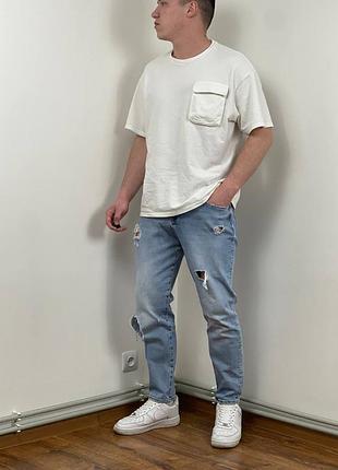 Блакитні джинси espirit denim boyfriend з рваностями, порвані, рвані, спіріт денім