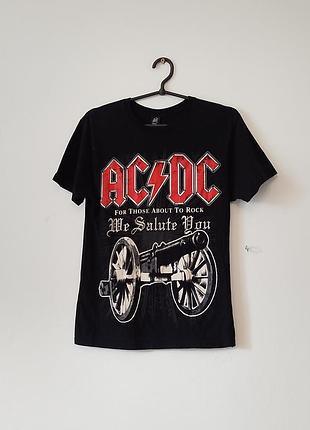 Черная футболка ac/dc,мерч, rock way