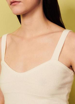 Sandro knitted crop top — короткий в’язаний топ із 100% натуральної вовни.