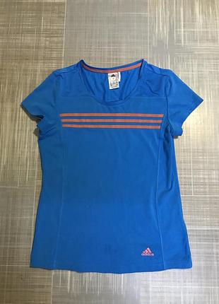 Adidas 💙жіноча спортивна блакитна футболка💛розмір 46 /жіночий одяг