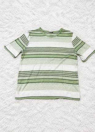 Жіноча трикотажна футболка в смужку (розмір xl–xxl / 50–52)