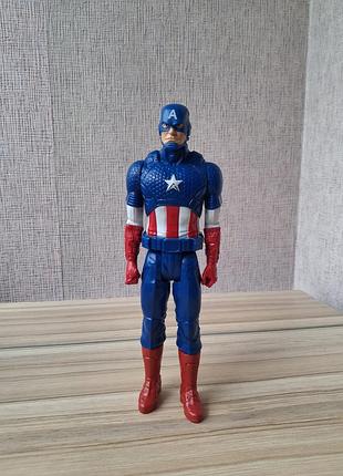 Подвижная игровая фигурка капитана америкы высотой 30 см из серии avengers titan hero series от hasbro