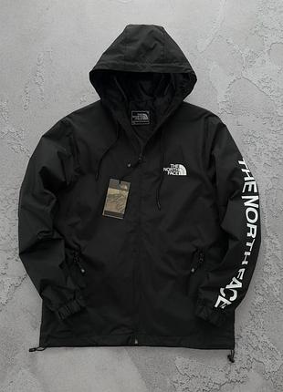 Вітрівка чоловіча чорна the north face! ветровка мужская чёрная tnf! материал плащевка! размеры s-3xl! осень-весна хит!