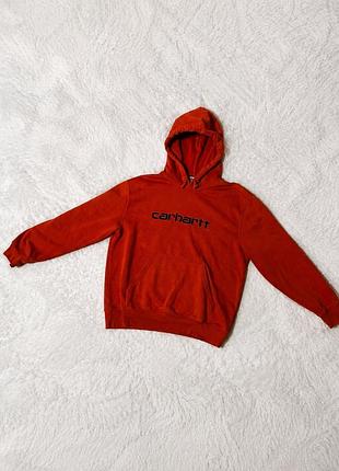 Червоно-помаранчеве худі carhartt у розмірі l
