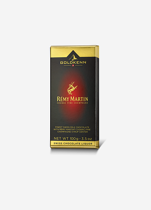 Шоколад goldkenn rémy martin fine champagne cognac, молочний з коньячною начинкою, 100 г