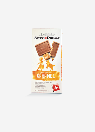 Молочний шоколад swissdream з карамеллю, 100 г, швейцарія