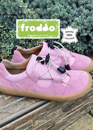 Froddo barefoot фірмові якісні шкіряні дитячі/ дівочі кросівки снікерси натуральна шкіра 34р. оригінал