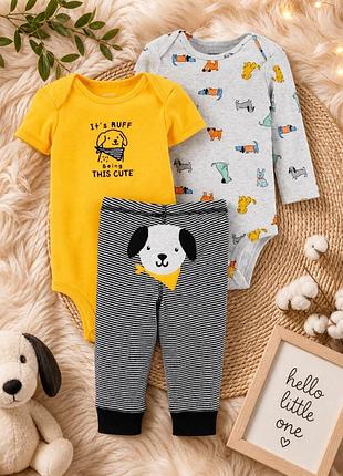 Набір для хлопчика carter's 3-piece little dog character set 24m оригінал