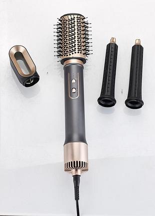 Фен-щетка для укладки волос ghd-835 с комплектом насадок 1200 вт (grunhelm)