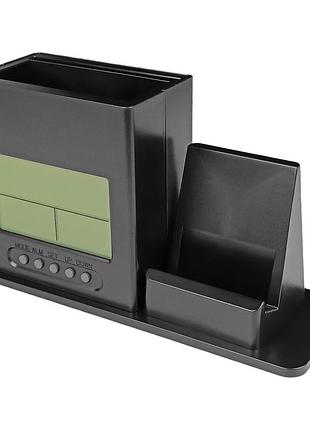 Часы настольные lсd - ee8074b (будильник, календарь, t, 2х1.5v aaа не в комплекте ) (grunhelm)