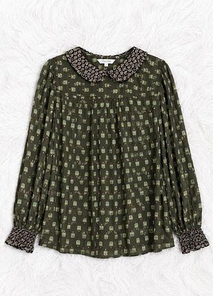 Стильна блуза per una (marks & spencer) з комірцем пітер пен у розмірі 14 (l)